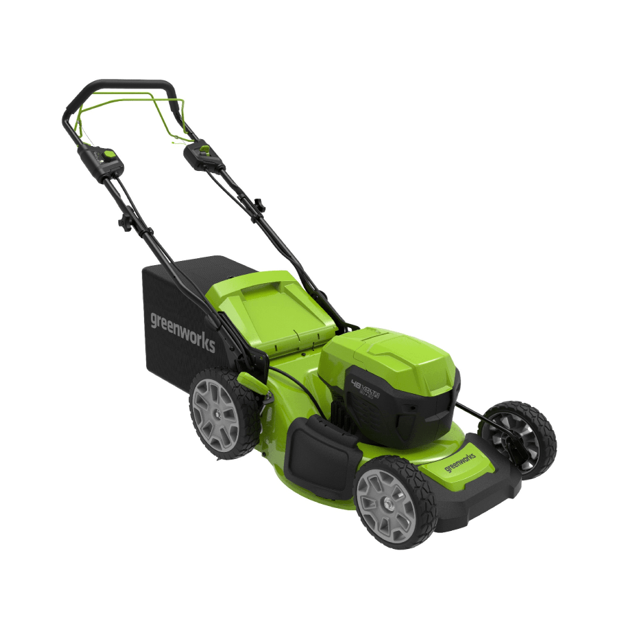 מכסחת דשא-48V (2X24V) נסיעה עצמית גוף פח 46 ס”מ  – Greenworks