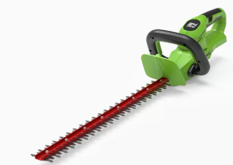 גוזם גדר חיה נטענת greenworks 24V + ידית מסתובבת