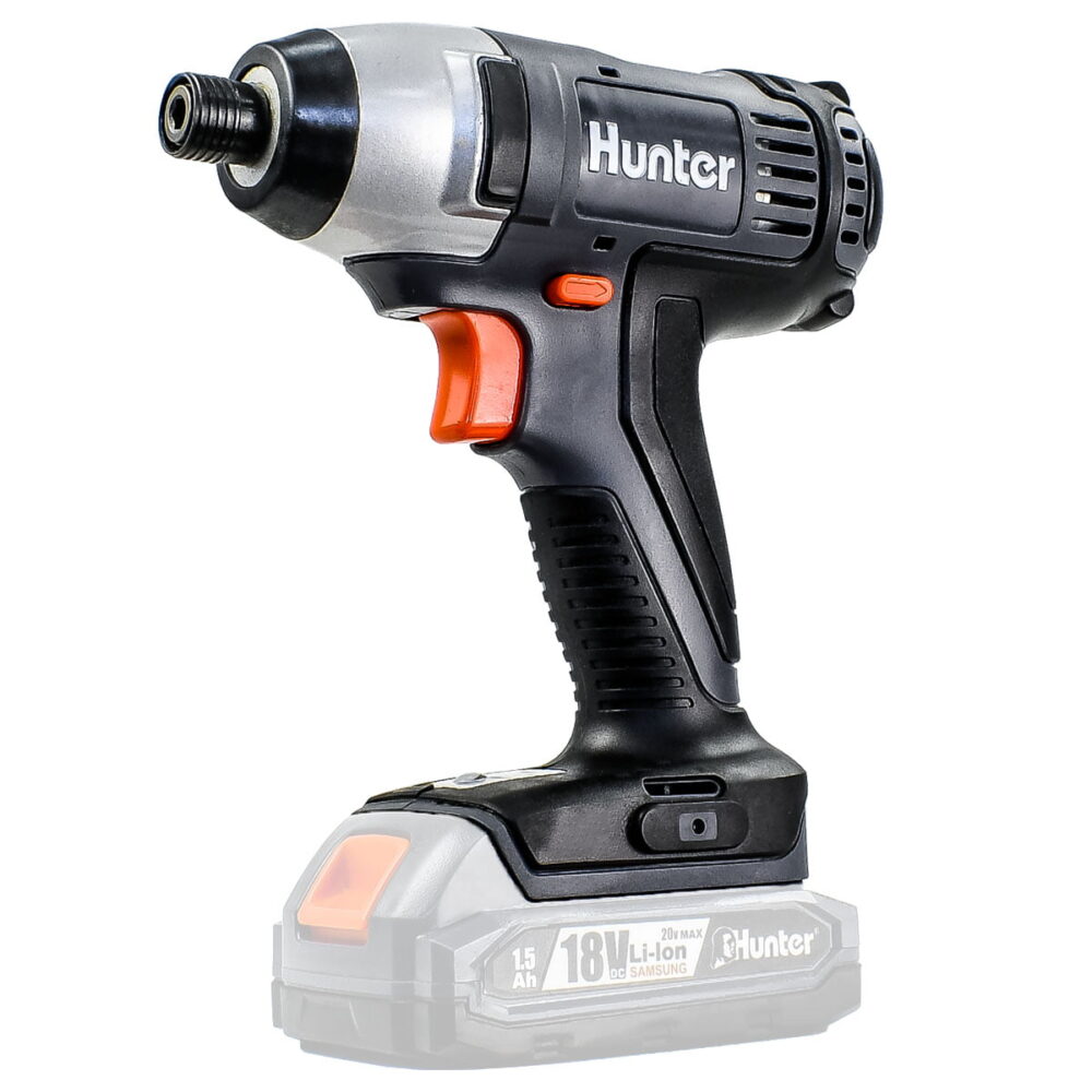 מברגת אימפקט 18V תוצרת HUNTER,  במזוודה כולל 2 סוללות ליתיום