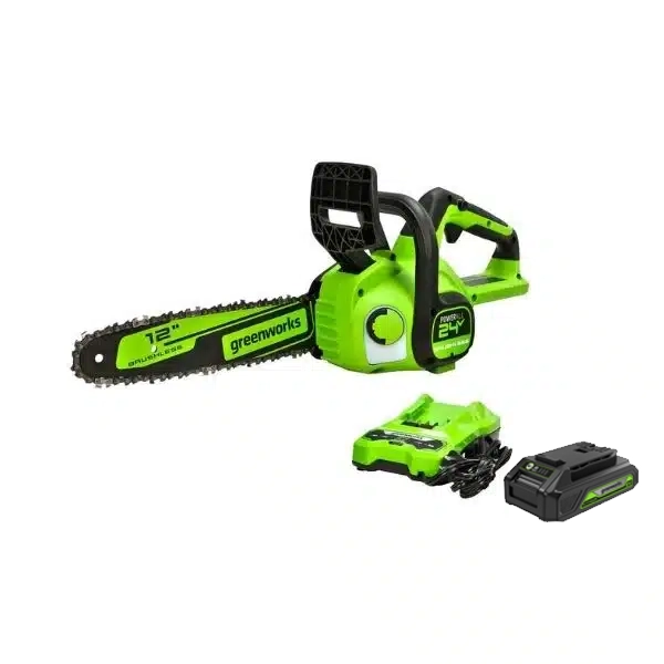 מסור שרשרת נטען "12 Brushless עם סוללה 2Ah ומטען - Greenworks